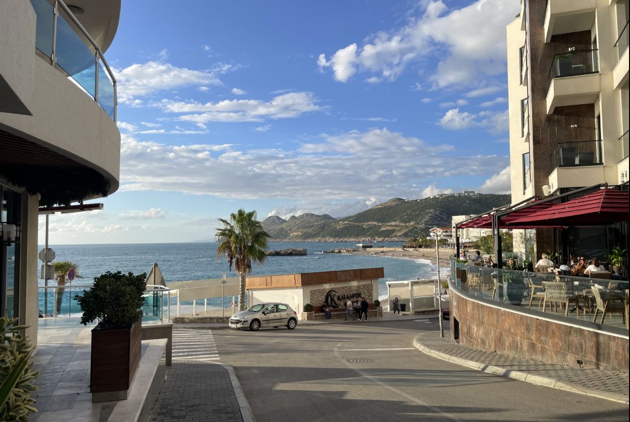 Blick zum Strand von Dobra Voda